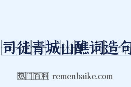 司徒青城山醮词造句是什么意思的图片